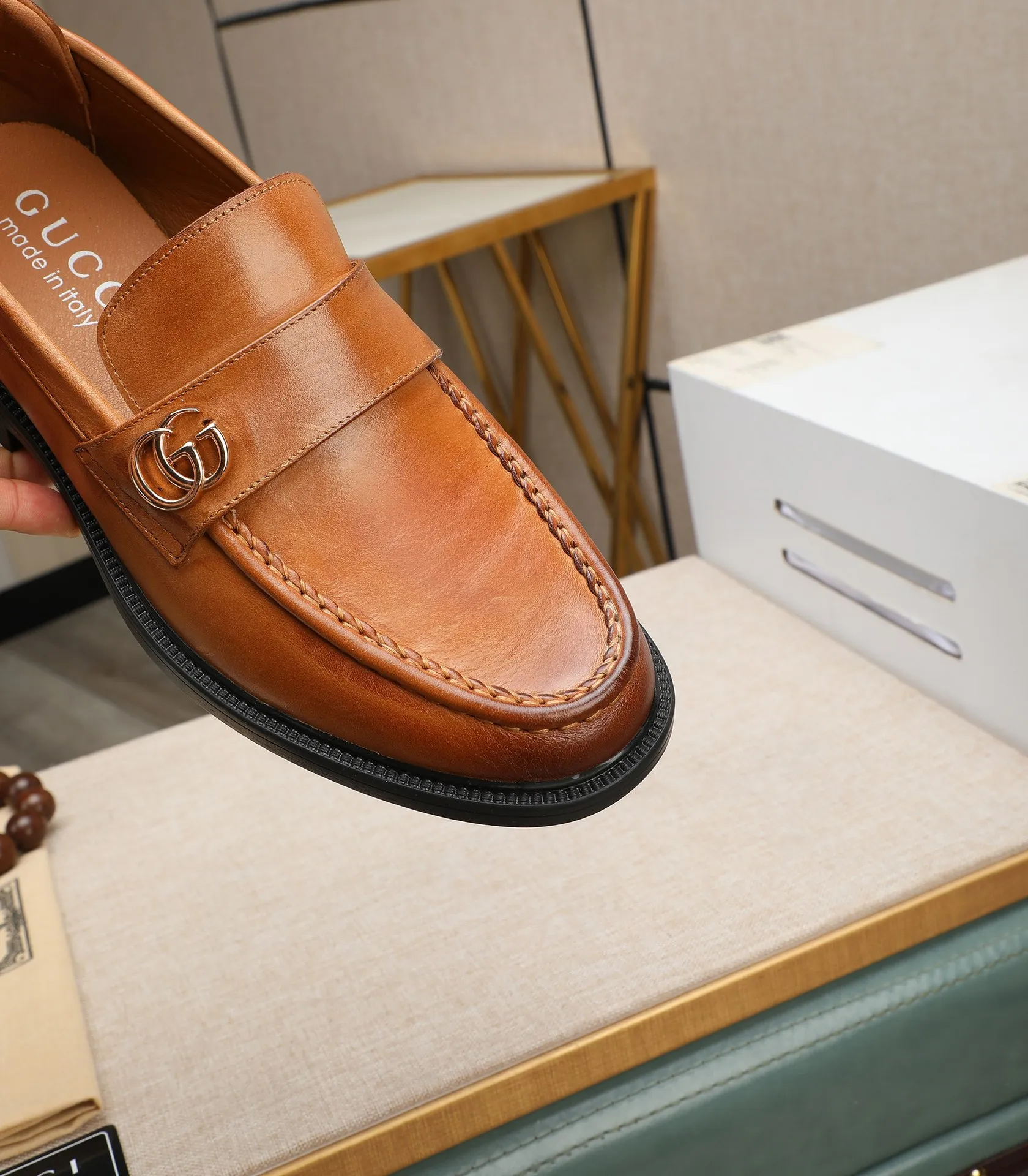 Men's men's shoes💰500📛📛Original (water-dyed cow lining) Gucci GUCCI official website formal shoes🌀 Italian🇮🇹imported cowhide➕top imported water-dyed cowhide lining💋Finely handmade original bottom, the real thing looks better when photographed in person Standard size 38-44